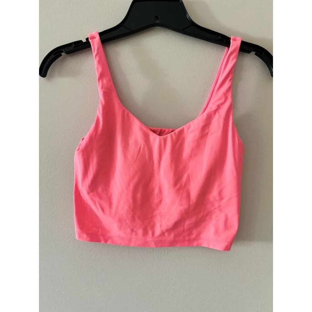 Offline by Aerie Real Me Low Key Longline Sports Bra Coral Small